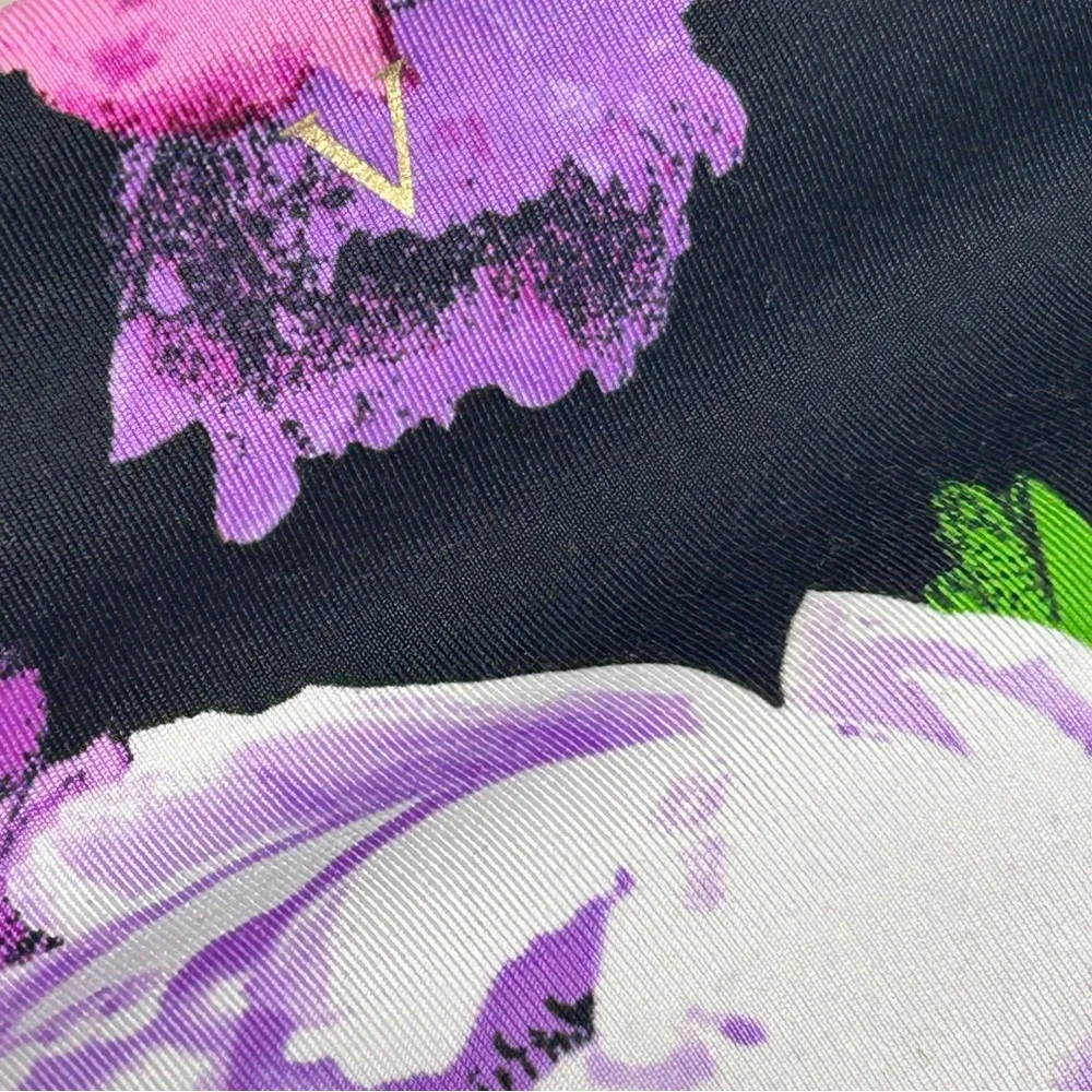 Victoria's Secret RARE Black Floral Lace-Up Leggings 7/8 in length Sz 16 - Picture 6 of 6